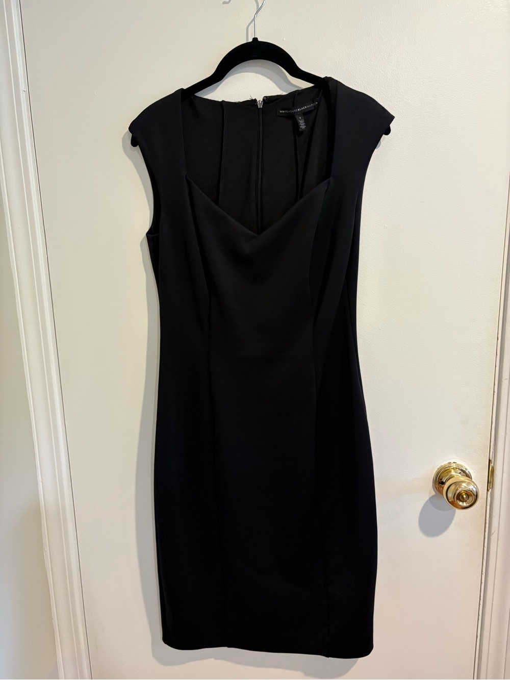 White House Black Market Black Cap-Sleeve Dress